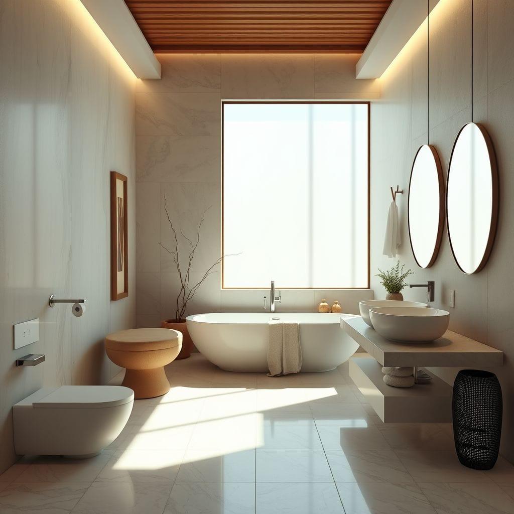 Zen bathroom - AI Generated
