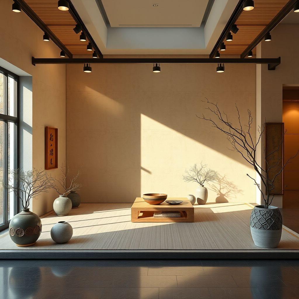 Zen exhibition space - AI Generated
