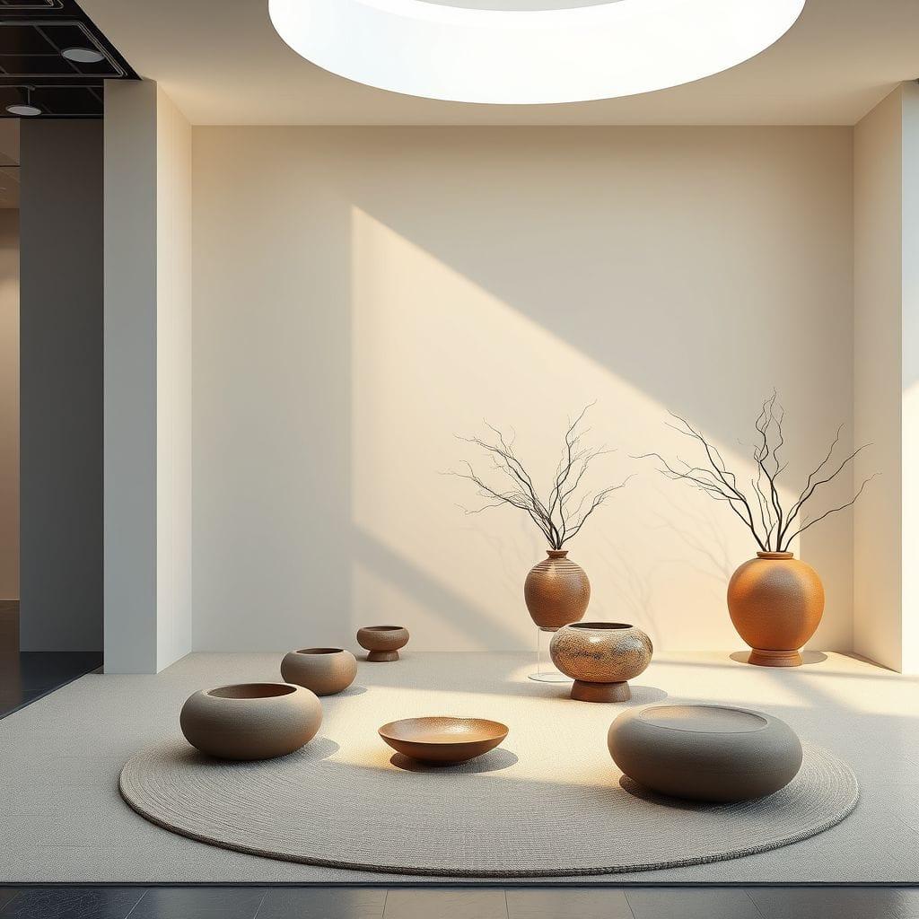 Zen exhibition space - AI Generated
