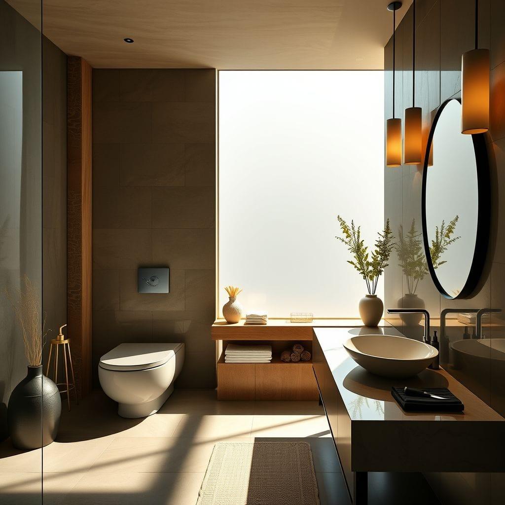 Zen hotel bathroom - AI Generated