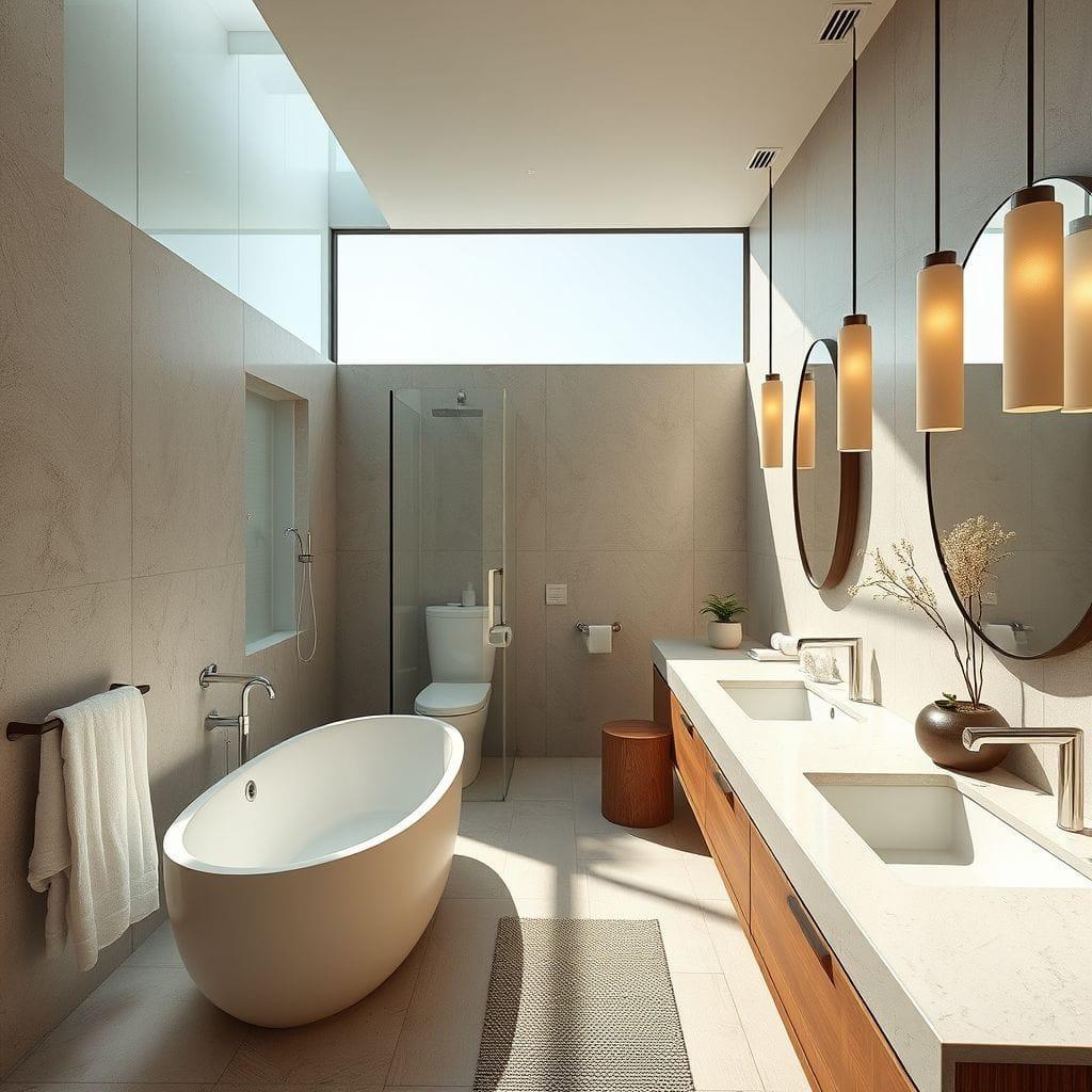 Zen hotel bathroom - AI Generated