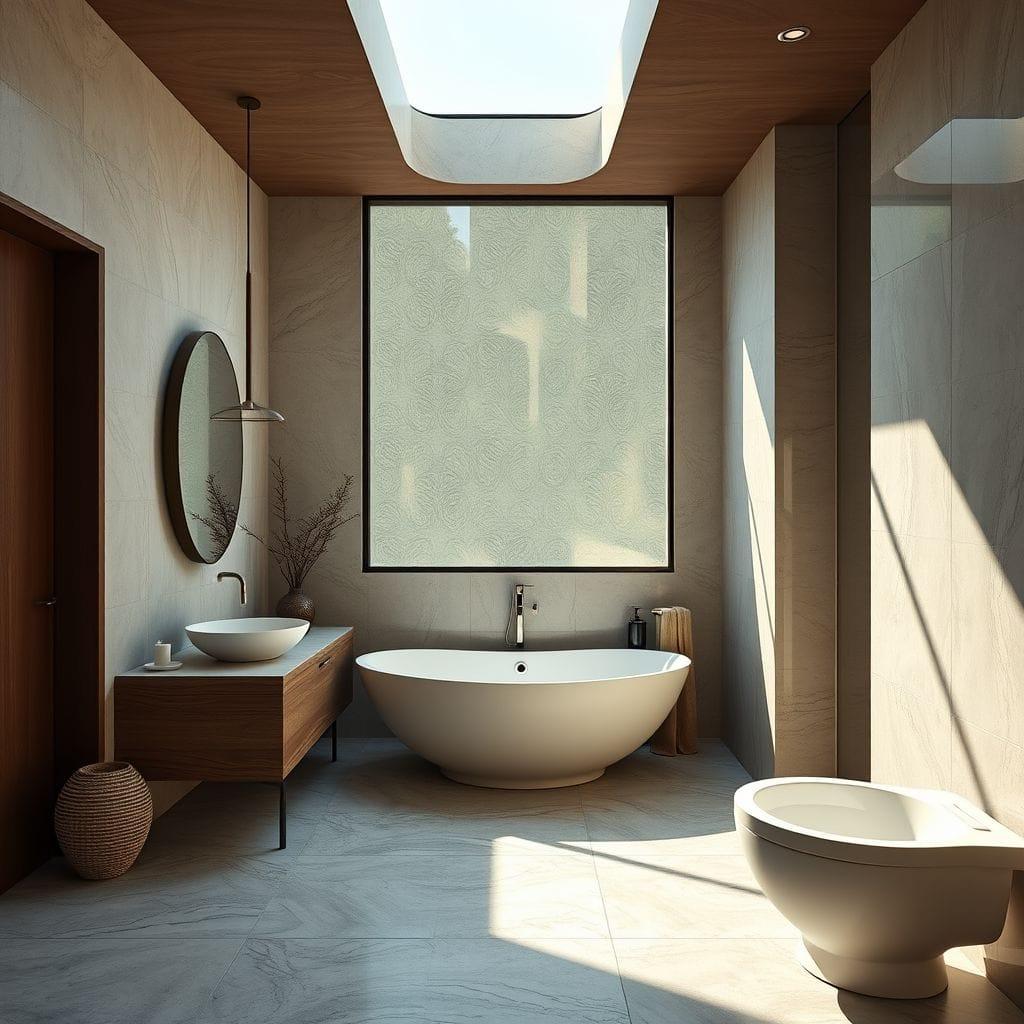 Zen hotel bathroom - AI Generated