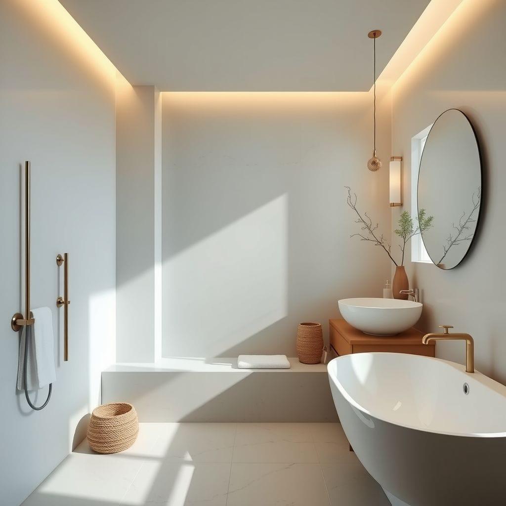 Zen hotel bathroom - AI Generated