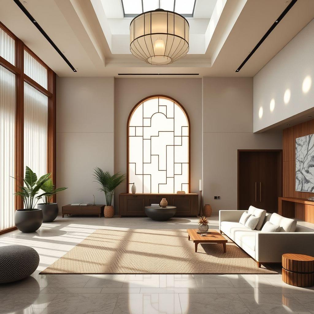 Zen hotel lobby - AI Generated