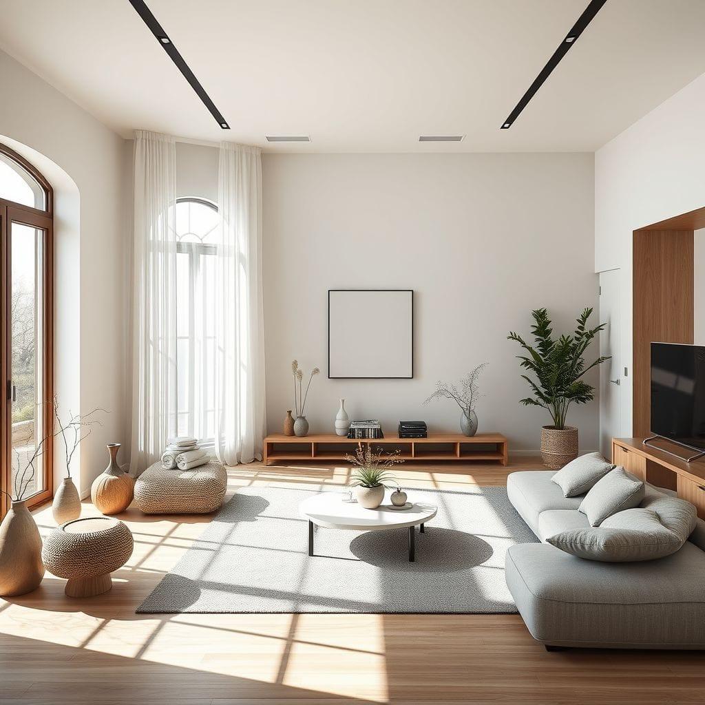 Zen living room - AI Generated