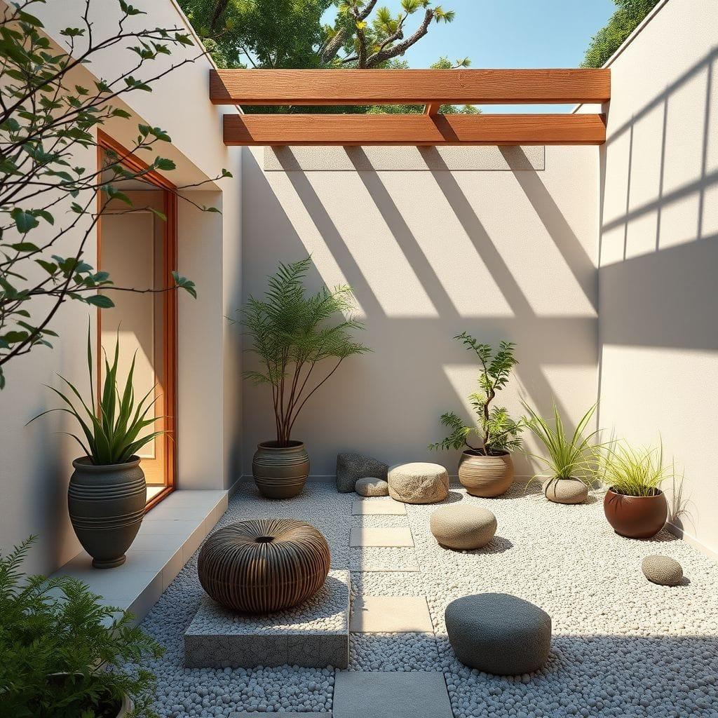 Zen outdoor garden - AI Generated