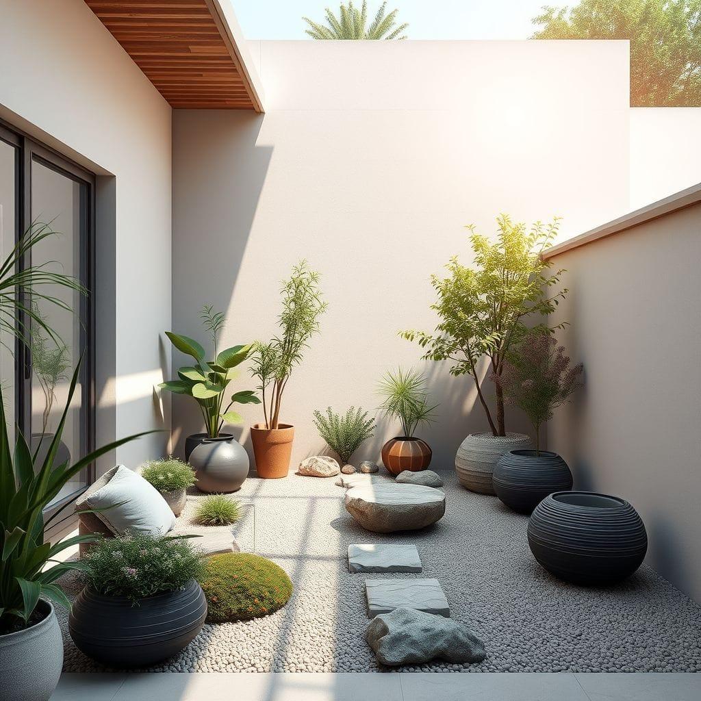 Zen outdoor garden - AI Generated