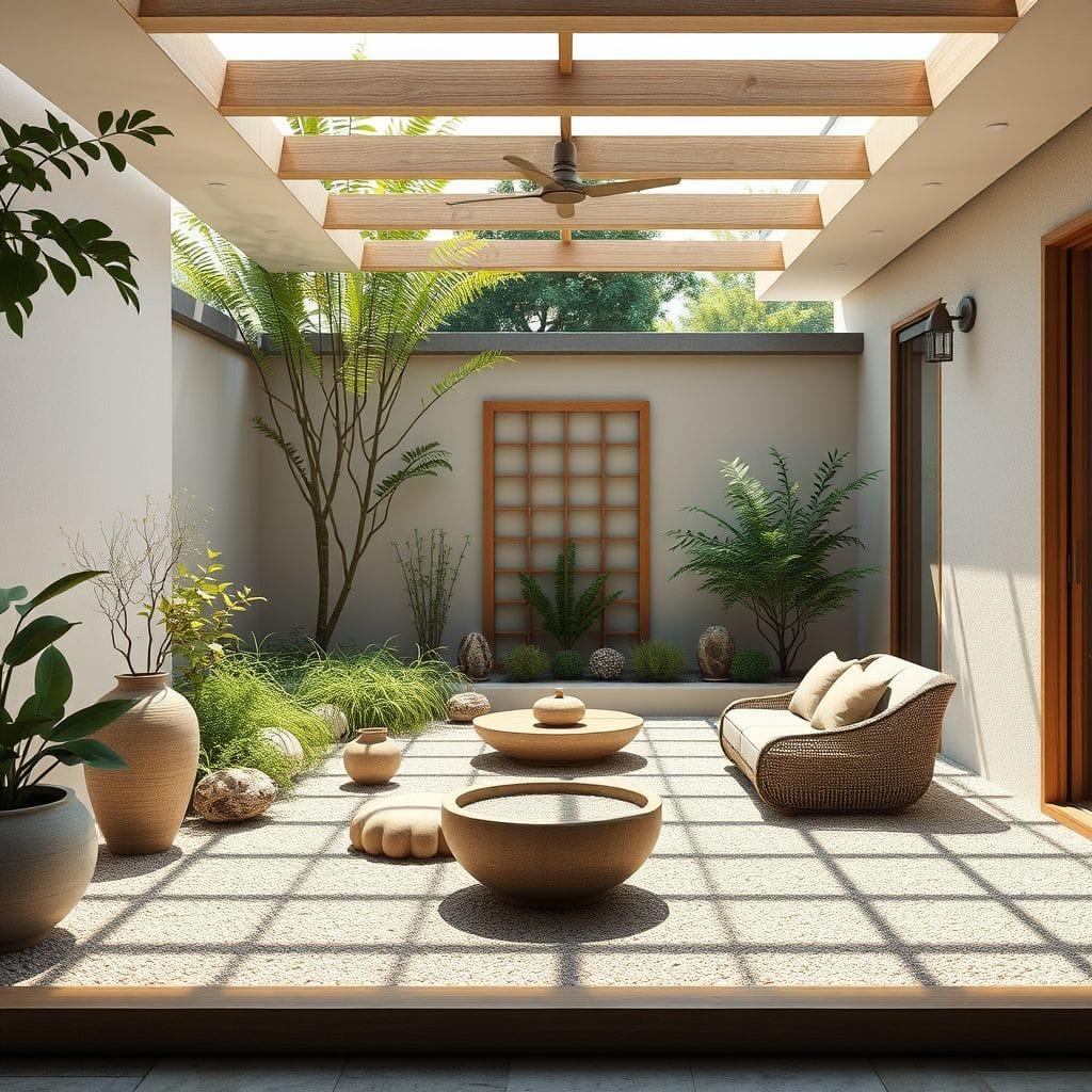 Zen outdoor garden - AI Generated