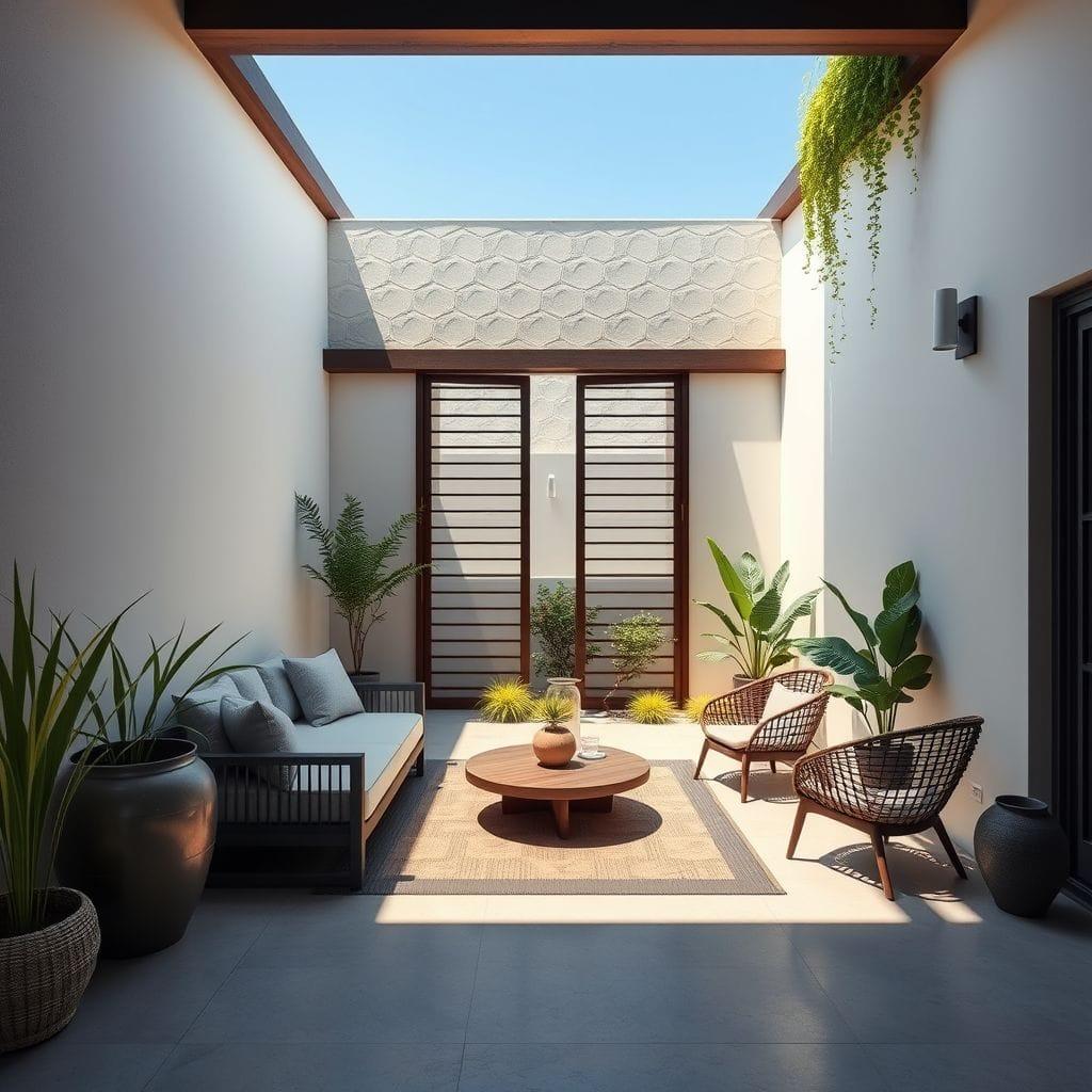 Zen outdoor patio - AI Generated