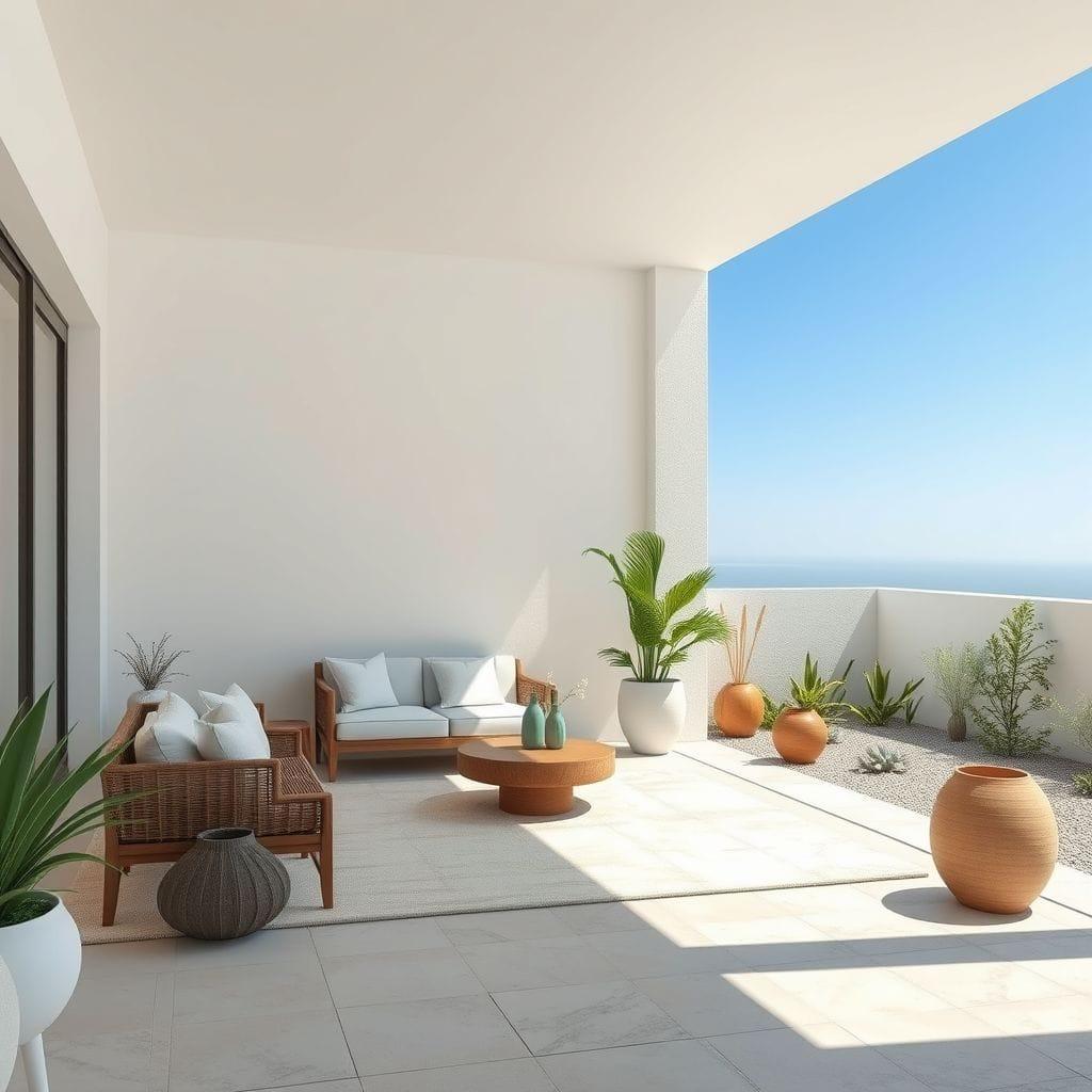 Zen outdoor patio - AI Generated