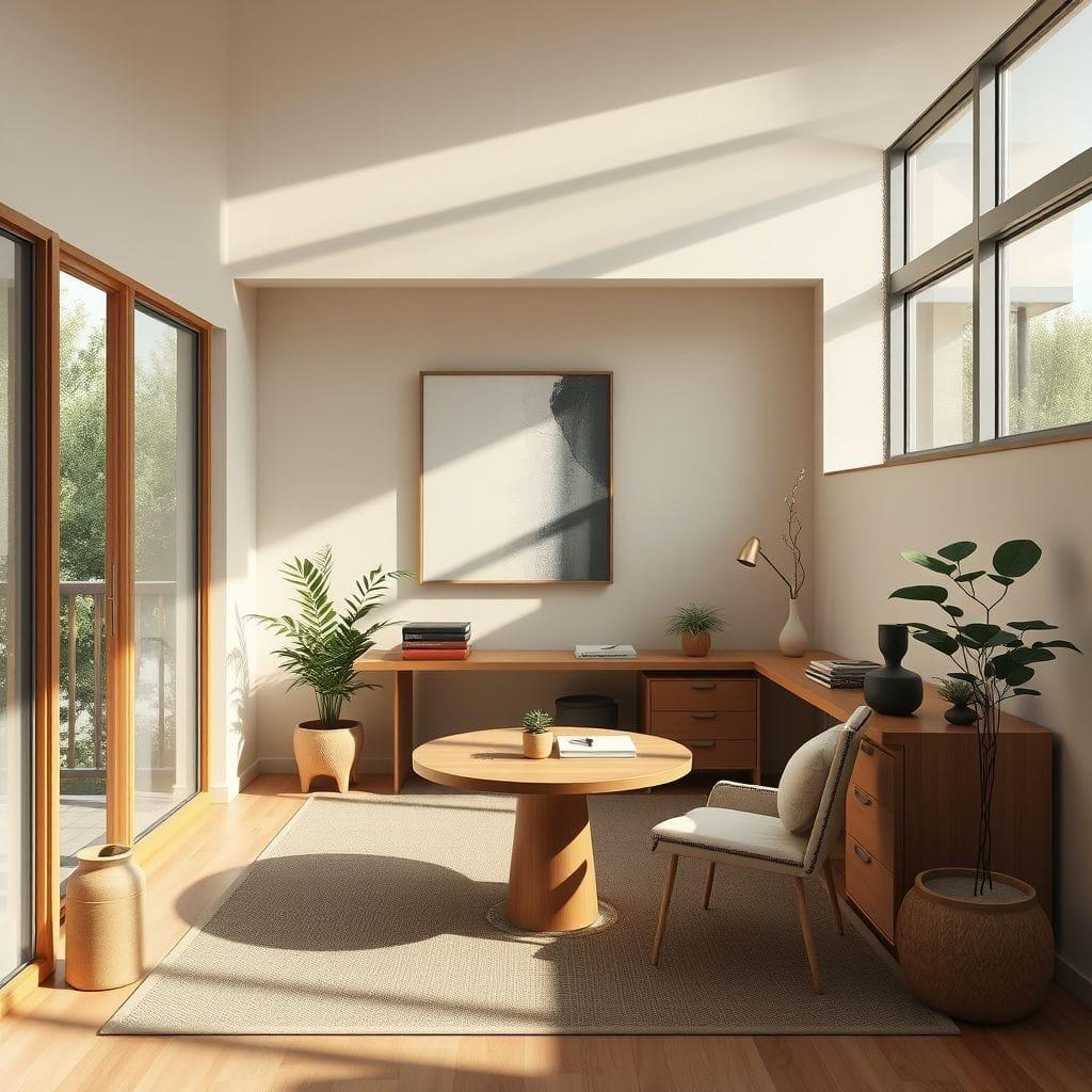 Zen study room - AI Generated