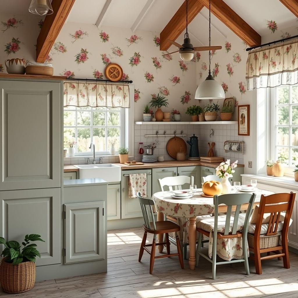 Cottagecore kitchen living combo - AI Generated