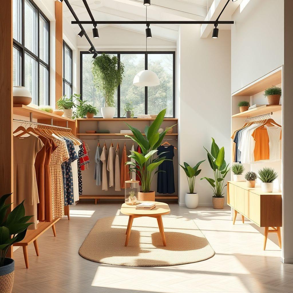 Midcentury Modern clothing store - AI Generated
