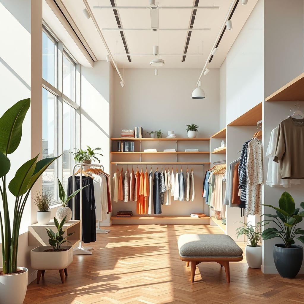 Midcentury Modern clothing store - AI Generated